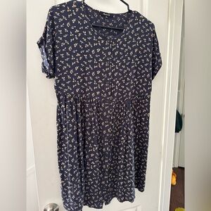 Madewell Navy Floral Dress